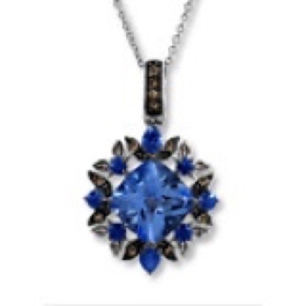 LeVian Topaz 1/5 ct Diamonds 14K Gold Necklace